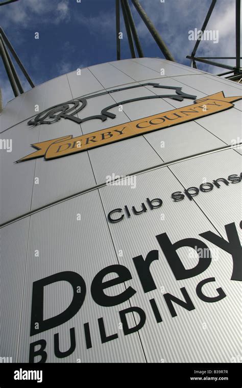 City Of Derby England Angled View Of Pride Park Stadium Home Of