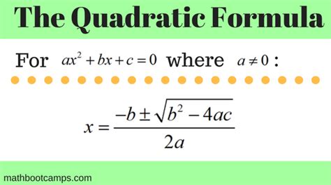 Quadratic formula and examples - MathBootCamps