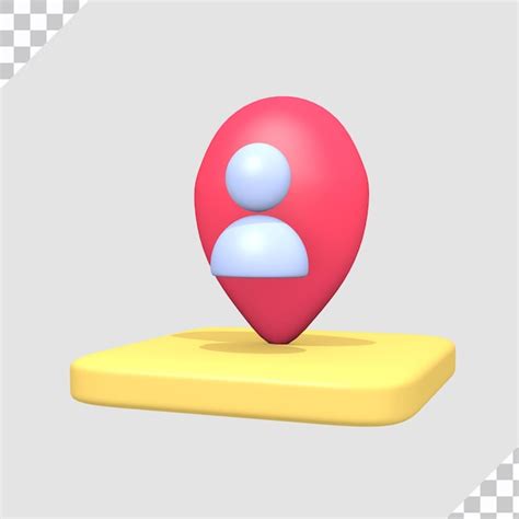 Concepto de gps de ubicación de persona 3d Archivo PSD Premium