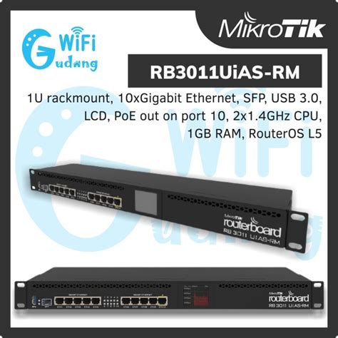 Jual Mikrotik RB3011UIAS RM Routerboard 10 Port Gigabit Ethernet USB 3