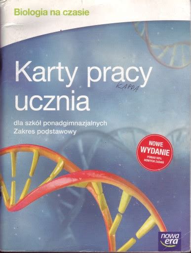 Biologia Na Czasie Karty Pracy Ucznia Nowa Era