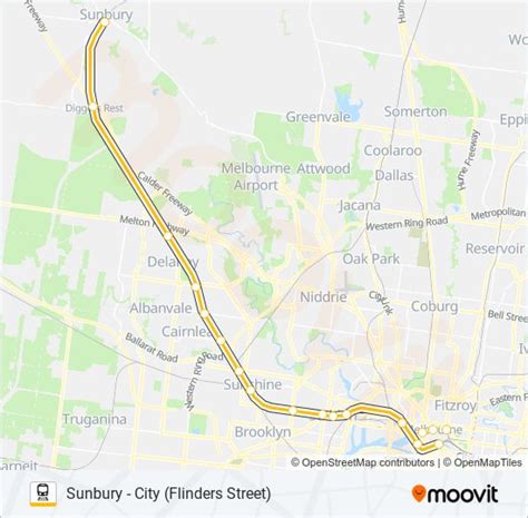 Sunbury Route Schedules Stops Maps City Flinders Street Updated