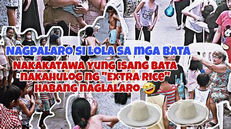 Nagpalaro Si Lola Sa Mga Bata Nakakatawa Yung Isang Bata Nakahulog Ng