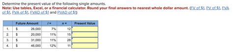 Solved Determine The Present Value Of The Following Single Chegg