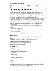 Hssc T Lab A Teacher Resource Page Name Class Date Lab Laboratory