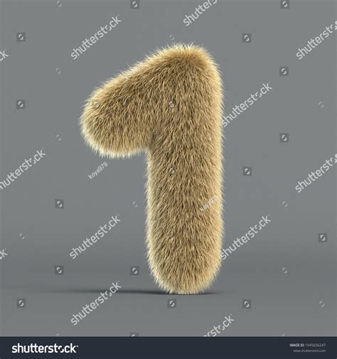 Hairy Font Furry Alphabet 3d Rendering Stock Illustration 1945656247