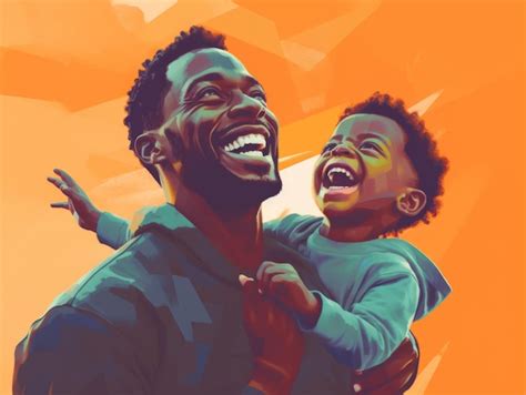 Premium AI Image | The celebration of Father's Day featuring a father ...