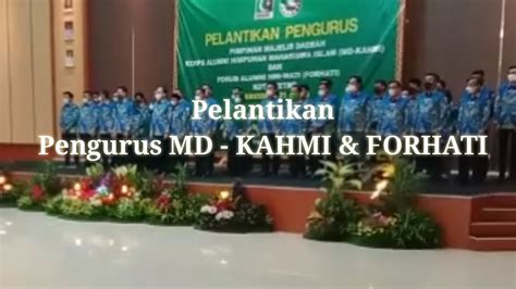 Akselerasi Pembangunan Pengurus Kahmi Forhati Kota Metro Dilantik