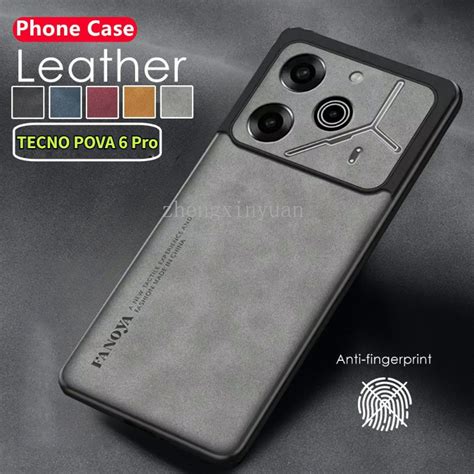 Tecno Pova 6Pro 5G 6 Pro NEO 2024 Phone Case Lambskin Leather TPU Soft