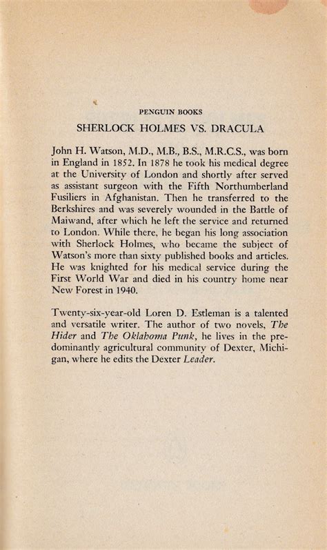 Ruminations on Sherlockian Books: Sherlock Holmes vs. Dracula (1978 ...