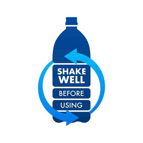 Shake Well Before Using Label Vector Stock Illustration 29926584