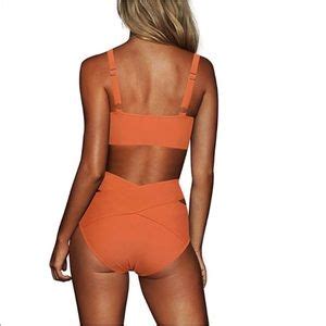 Swim Orange High Waist Bikini Poshmark