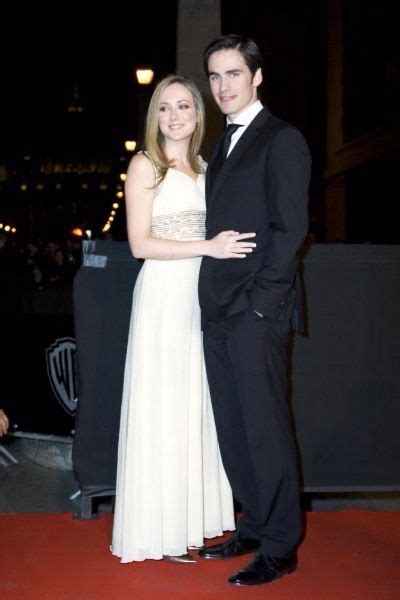 Colin O Donoghue With His Wife Helen Perfect Couple White Formal Dress