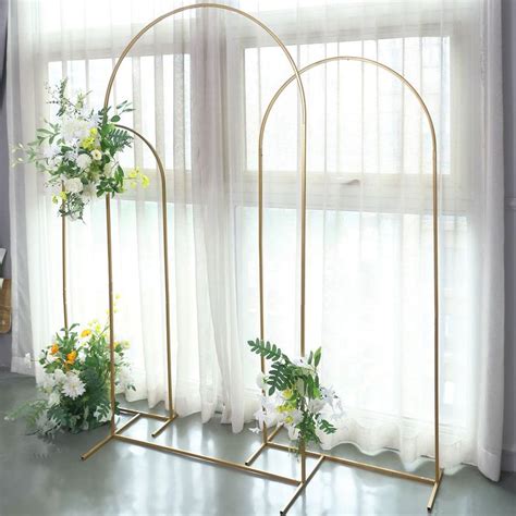 7ft Gold Metal Wedding Arch Chiara Backdrop Stand Floral Display Frame