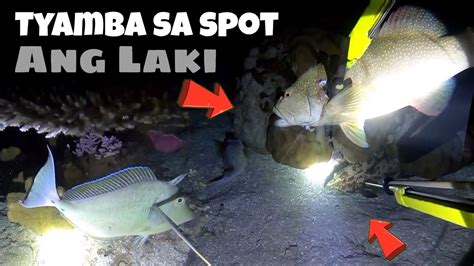 Night Spearfishing Philippines Ayos Daming Mapana Sa Spot YouTube