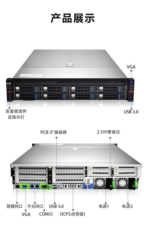 Gitstar集特 国产龙芯3c5000l四路2u机架式服务器主机gdc 2000（128g内存256gssd1g Raid卡9361