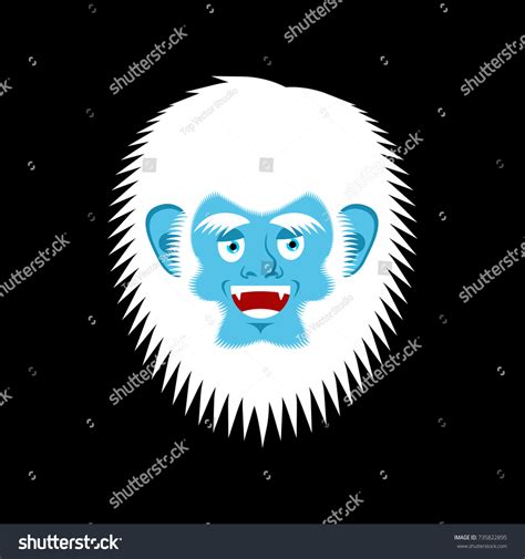 Yeti Cheerful Emoji Bigfoot Happy Face Stock Vector (Royalty Free