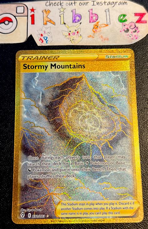 Stormy Mountains Nm Full Art Gold Secret Rare Evolving Skies