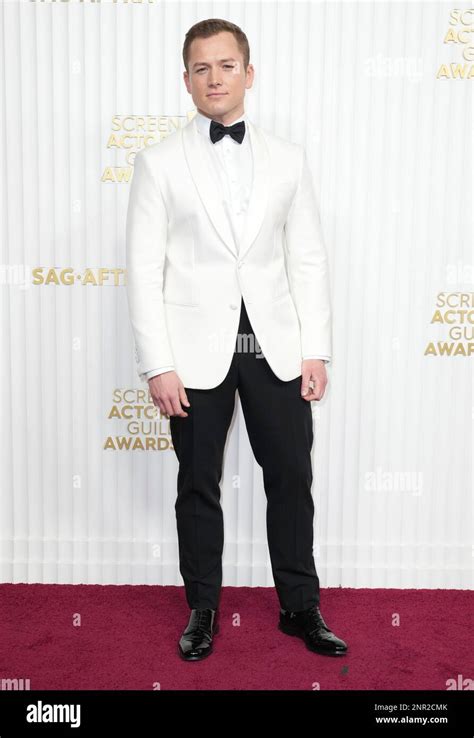 Taron Egerton Arrives At The 29th Annual Screen Actors Guild Awards On