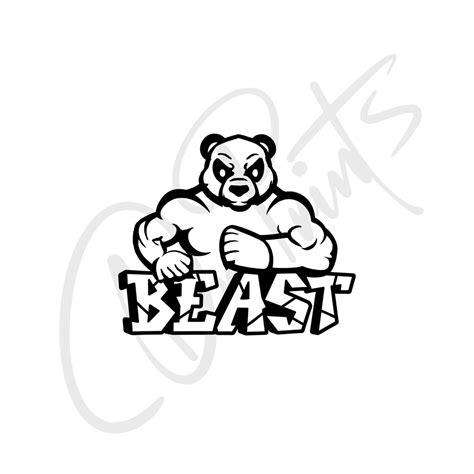 Beast Car Decal Beast Car Sticker Bear Car Decal Bear Car Sticker Beast