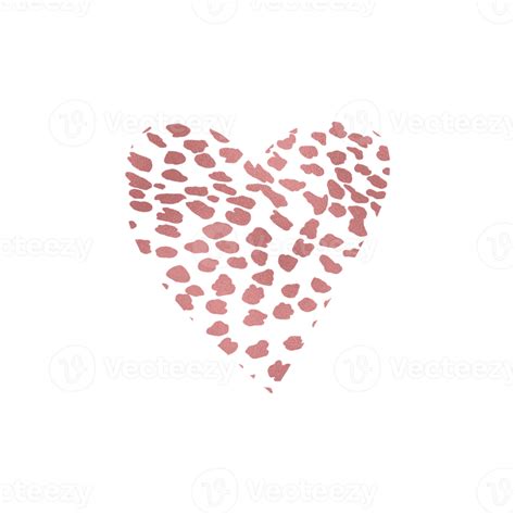 Pink Cheetah Pattern Heart 14968412 PNG