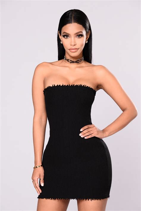 Evocative Knit Tube Dress Black Tube Dress Black Tube Top Dress Tube Dress Outfit