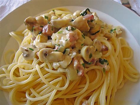 Spaghetti mit Schinken Sahne Soße von GoldDrache Chefkoch