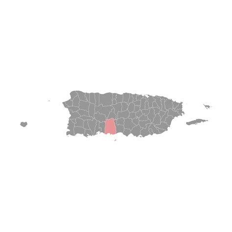 Premium Vector | Ponce map administrative division of Puerto Rico ...