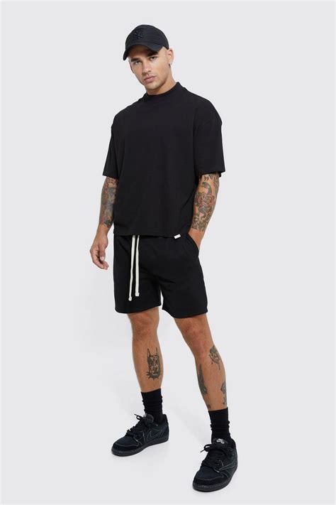 Oversized Short Length T Shirt And Short Set Boohoo