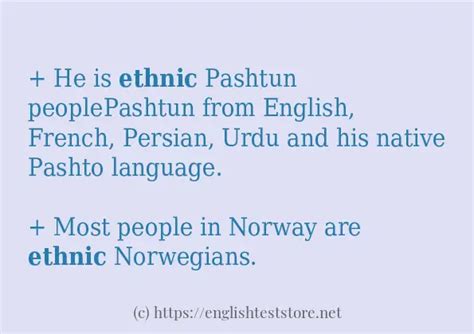 Ethnic Example In Sentences Englishteststore Blog