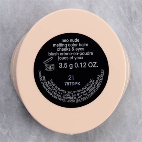 Giorgio Armani Warm Brown Neo Nude Melting Color Balm Review Swatches