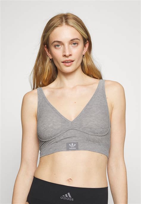 Adidas Originals Longline Bralette Bustier Gray Melange Grijs