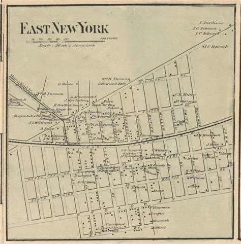 East New York New Lots New York 1859 Old Town Map Custom Print