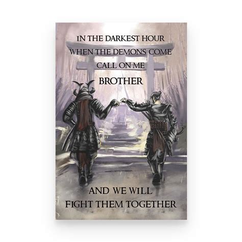 Samurai poster in your darkest hour when the demons come – Plushvibe Shop
