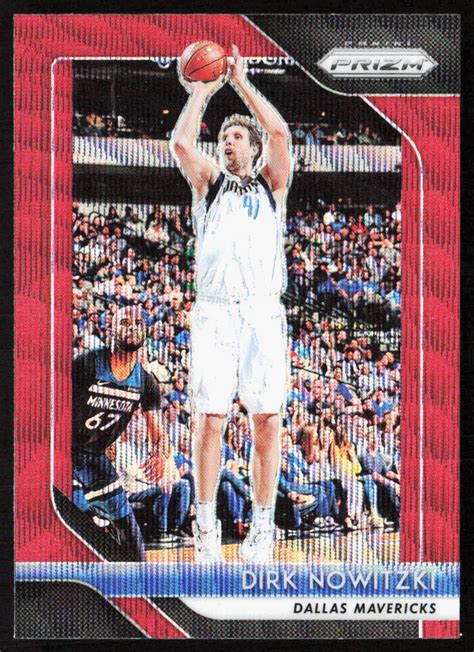 2018 19 Panini Prizm Dirk Nowitzki Ruby Wave Red 2 Dallas Mavericks EBay