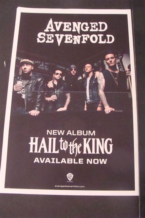 AVENGED SEVENFOLD Album poster HAIL TO THE KING original record store ...