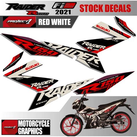 SUZUKI RAIDER R150 FI 2021 STOCK DECALS HIGH QUALITY PRINT AND