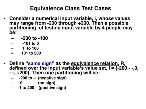 Ppt Equivalence Class Testing Powerpoint Presentation Free Download