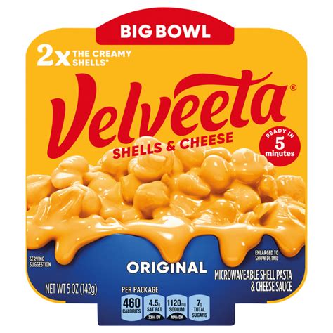 Save On Velveeta Big Bowl Shells Cheese Dinner Original Microwaveable