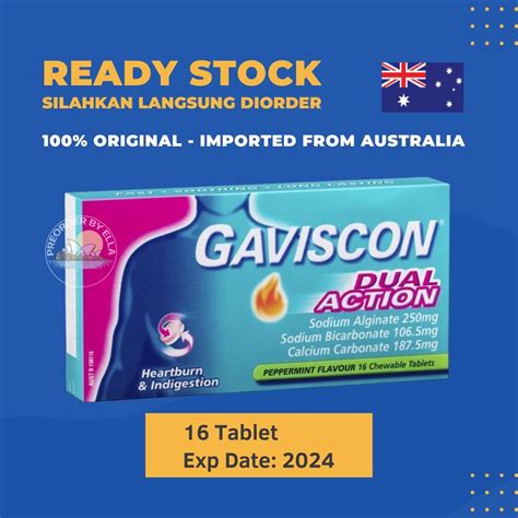 Jual Gaviscon Dual Double Action Chewable Tablets Australia