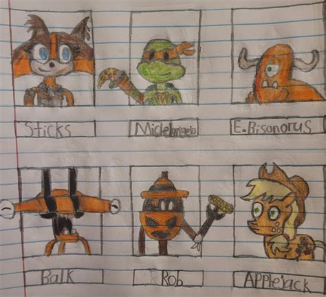 Orange characters by adamnofal on DeviantArt