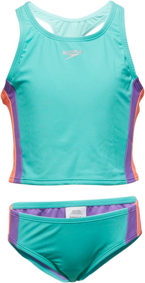 Speedo Colorblock Tankini Set Girls Altitude Sports