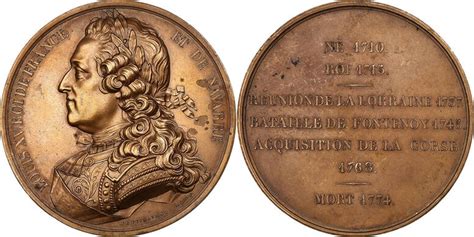 Medaille Les rois de France Louis XV Bronze Depuymaurin Caqué AU 55