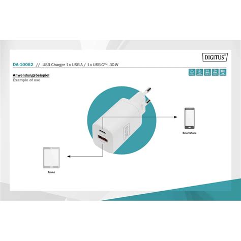 Digitus Usb Ladegerät 1x Usb A 1x Usb C 30w Cyberport