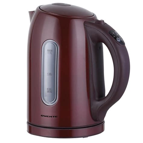 Ovente 6.5-Cup Temperature control Cordless Brown Stainless Electric ...