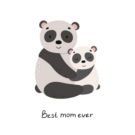 Les Pandas De Dessin Anim Mignon S Embrassent Affiche Pour Enfants