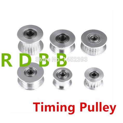 Pcs Gt Idler Timing Pulley Tooth Wheel Bore Mm Aluminium