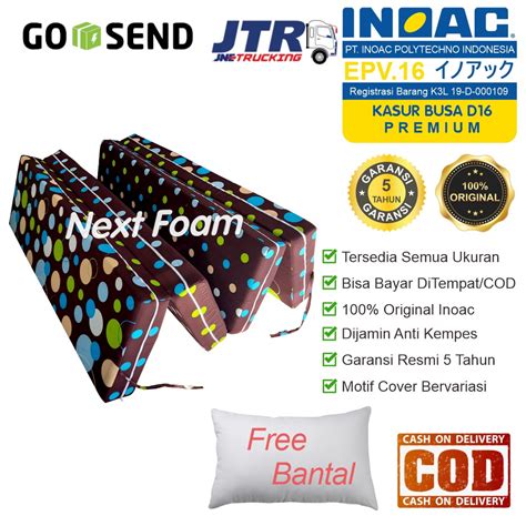 Jual Kasur Busa Lipat Inoac EPV D16 Gratis Bantal Semua Ukuran Tebal 20