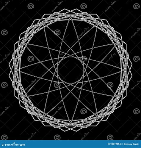 Geometric Pattern Icon Star Astrology Set Pentagram Stock Illustration