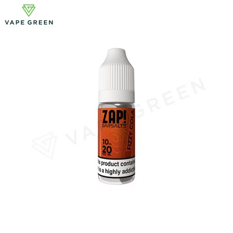 Fizzy Cola Nic Salt E Liquid By Zap Bar Salts Free Uk Delivery